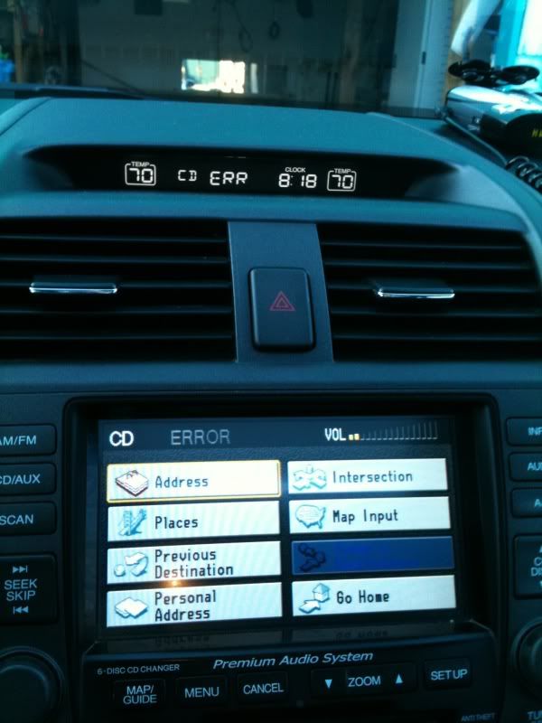 '03 CD changer ERR ERROR code not working. Accord V6 Forum